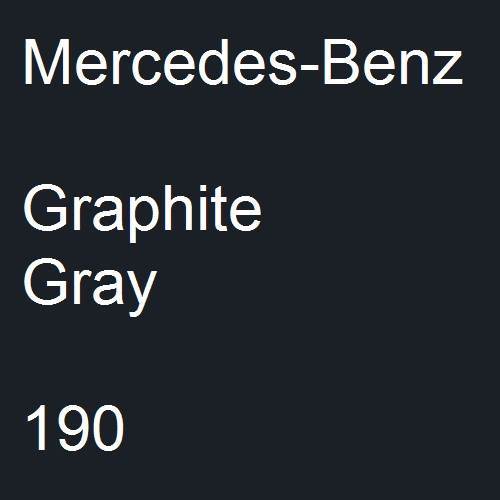 Mercedes-Benz, Graphite Gray, 190.